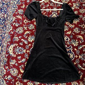 Black Velvet Mini Dress
